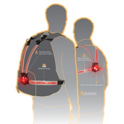 Oxford COMMUTERX4 Fibre Optic Rear Light Body Armor OXFORD