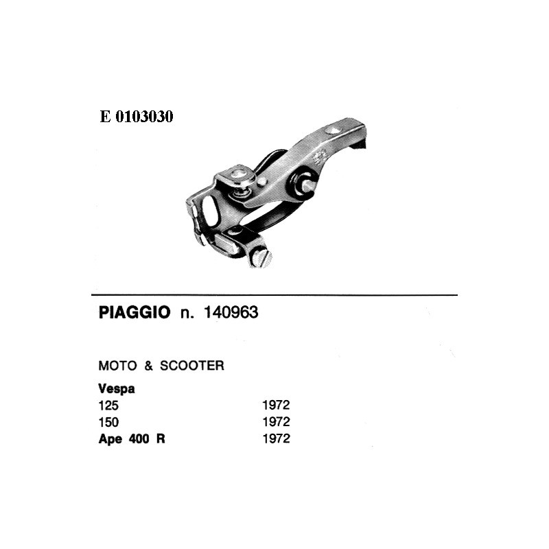 Contatti Vespa Px 125/150 78-Imp.Senza Frecce per PIAGGIO Vespa Primavera 125/150 72-81 e altri modelli Contatti EFFE