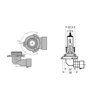 Bulb HB4 12V 55W Halogen P22D Light bulbs OKYAMI