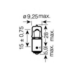 Lampada Osram H6W 12V 6W BAX9S Posizione OSRAM