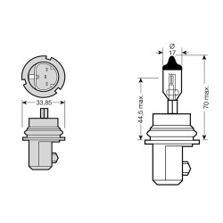 Lampada Ge HB5 12V 65/55 PX29T