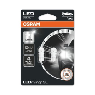 Blister 2 Lamp.Osram Led 12VW5W 6000K Cool White Lampadine OSRAM
