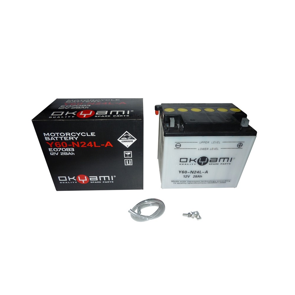 Okyami Battery Y60-N24L-Aw/Acid - Y60-N24L-A