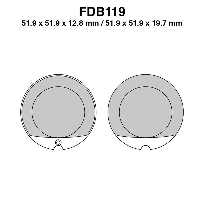 Pastiglie Ferodo FDB119P per HONDA : CB K 750 78-78 CB K 550 78-78 CB K 500 75-77 CB G 250 74-76 CB F 750 76-78 CB F 550 78-78 CB F 400 75-79 CJ 360 78-78 CJ 250 77-77 Pastillas de freno Ferodo