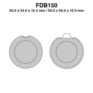 Pastiglie Ferodo FDB150P per SUZUKI : GS EN 425 78-80 GS E 750 77-80 GS 750 77-80 GS 750 77-80 GS 750 76-76 GS 400 77-78 Pastillas de freno Ferodo