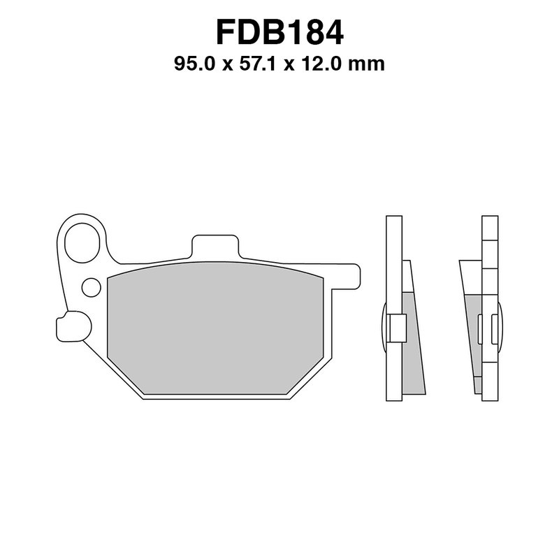Pastiglie Ferodo FDB184P per YAMAHA : RD E - F 400 78-78 RD E - F 400 78-78 RD E - F 250 78-79 RD E - F 250 78-79 XS SE 400 80-81 XS SE 250 79-81 XS 850 80-82 Bremsbeläge Ferodo