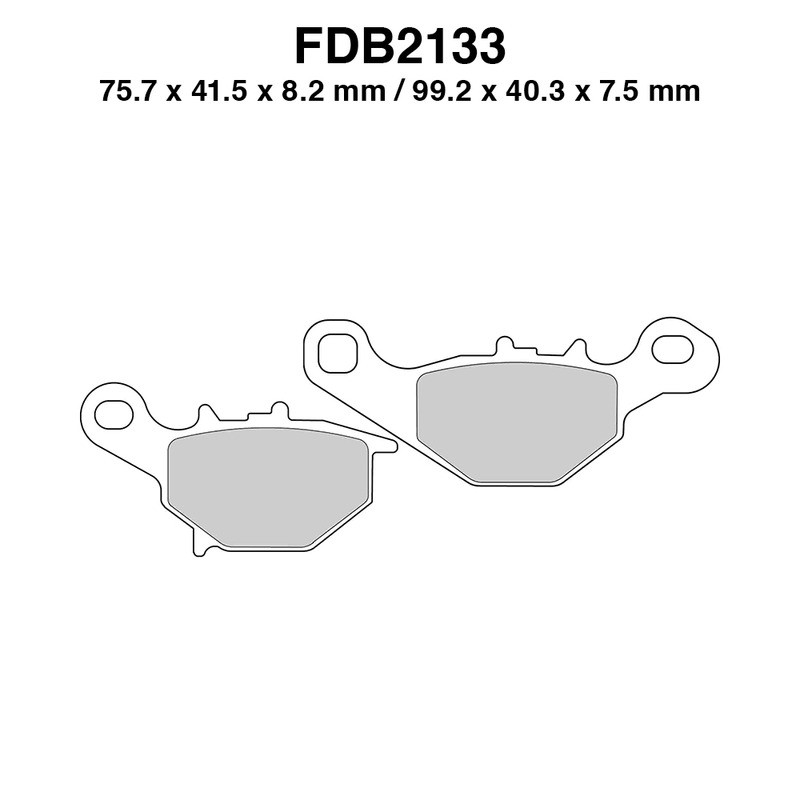Pastiglie Ferodo FDB2133EF per KAWASAKI KLX 125 03-06 e altri modelli Pastiglie Freno Ferodo