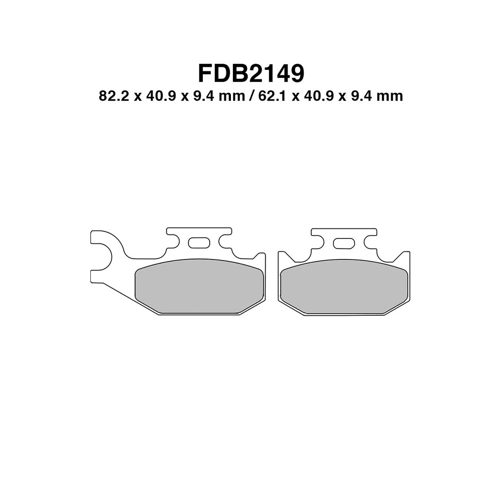 Pastiglie Ferodo FDB2149SG per YAMAHA YXR Rhino 450/660 04-09 Pastiglie Freno Ferodo
