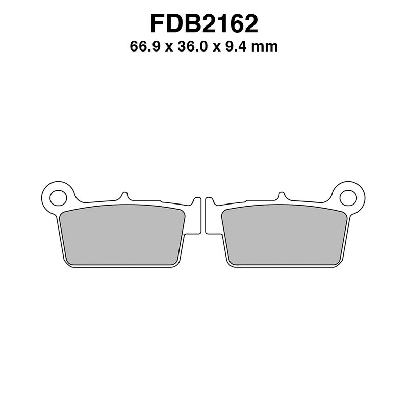 Pastiglie Ferodo FDB2162P per BETA RR 125 4T Enduro AC/LC 08-12 e altri modelli Bremsbeläge Ferodo