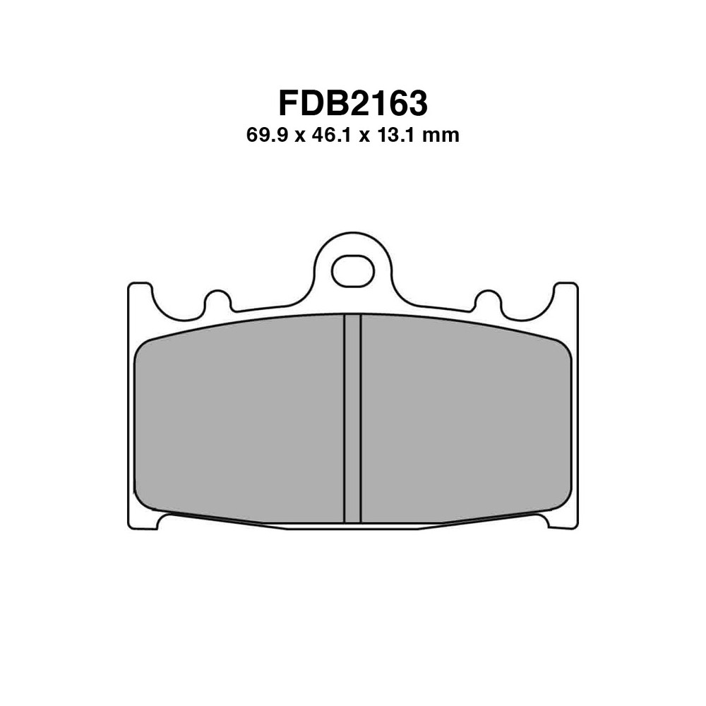 Pastiglie Ferodo FDB2163ST per SUZUKI : VL Intruder K 00 02-03 VL Intruder C 00 05-09 Bremsbeläge Ferodo