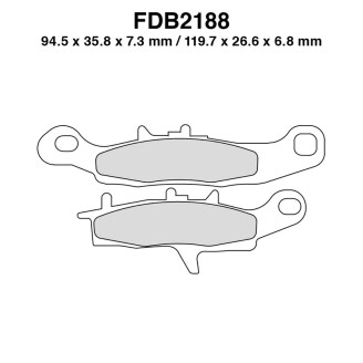 Ferodo Brake Pads FDB2188SG for KAWASAKI Quad KFX 450 R 08-12 and other model Brake Pads Ferodo