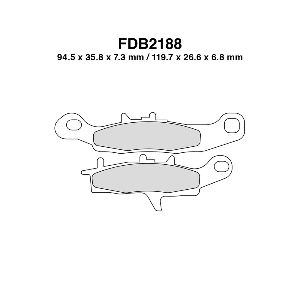 Ferodo Brake Pads FDB2188SG for KAWASAKI Quad KFX 450 R 08-12 and other model Brake Pads Ferodo