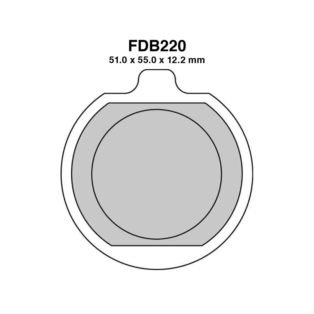 Pastiglie Ferodo FDB220P per KAWASAKI : ZG 00 84-86 Z 00 79-83 Z 00 79-81 Bremsbeläge Ferodo