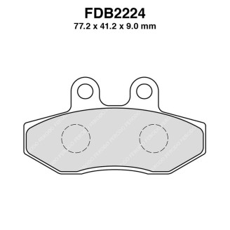 Ferodo Brake Pads FDB2224EF for YAMAHA : NCX Cygnus X 125 06-13 NCX Cygnus X 125 04-06 XC Cygnus X 250 07-07 Brake Pads Ferodo