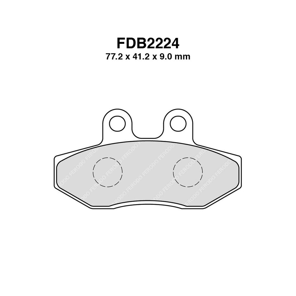 Pastiglie Ferodo FDB2224EF per YAMAHA : NCX Cygnus X 125 06-13 NCX Cygnus X 125 04-06 XC Cygnus X 250 07-07 Bremsbeläge Ferodo
