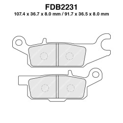 Pastiglie Ferodo FDB2231SG per YAMAHA Quad YFM Raptor 250 R 08-09 e altri modelli Pastillas de freno Ferodo