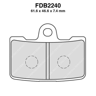 Pastiglie Ferodo FDB2240ST -4PZ X Conf. per BUELL Lightning XB12S 00 09-10 e altri modelli Pastillas de freno Ferodo