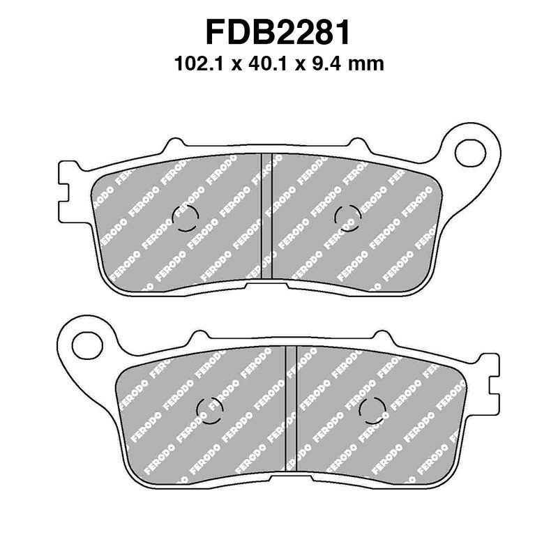 Ferodo Brake Pads FDB2281ST for HONDA : VFR X Crosstourer 37 16-16 VFR X Crosstourer 37 12-12 VFR X Crosstourer 37 12-12 VFR F 37 09-09 Brake Pads Ferodo