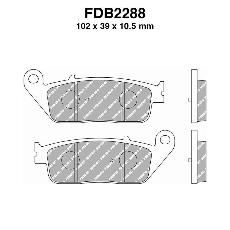 Ferodo Brake Pads FDB2288EF for KYMCO Xciting 400i 13-18 and other model Brake Pads Ferodo
