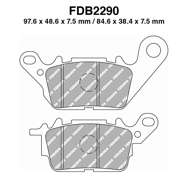 Pastiglie Ferodo FDB2290EF per YAMAHA : N-Max 125 15-15 Plaquettes de frein Ferodo