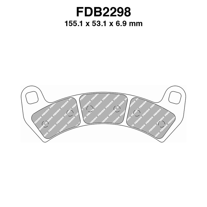Ferodo Brake Pads FDB2298SG for POLARIS RZR XP Turbo 00 16- Brake Pads Ferodo