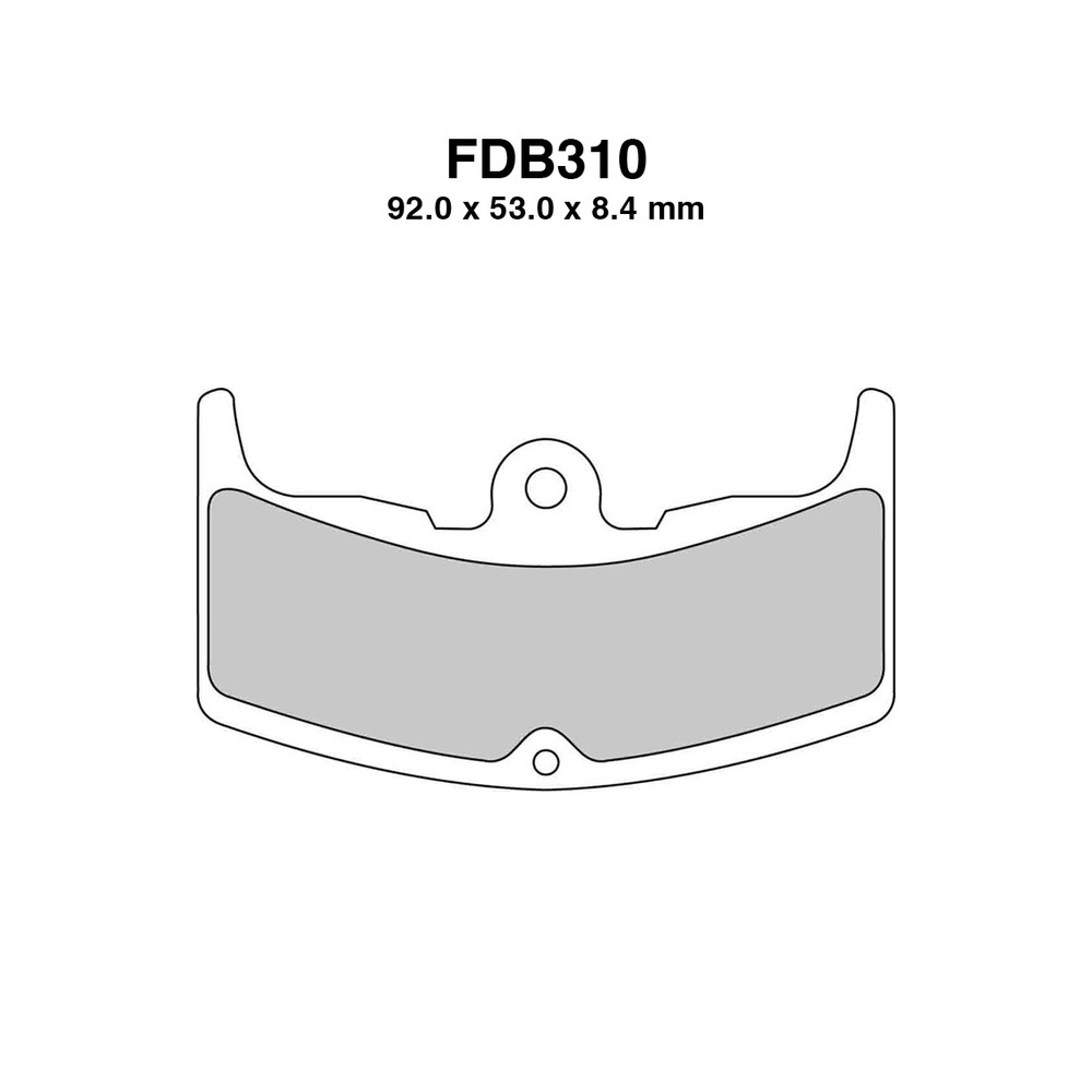 Pastiglie Ferodo FDB310P per HONDA : VT ED Eurosport 500 83-83 MVX F 250 88-88 CBX F 550 82-84 CBX F 550 82-84 VT Z 250 82-87 VT F 250 83-84 Bremsbeläge Ferodo