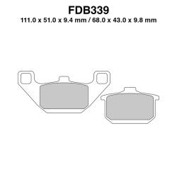 Pastiglie Ferodo FDB339EF per KAWASAKI EL Eliminator 250 91-94 e altri modelli Pastiglie Freno Ferodo