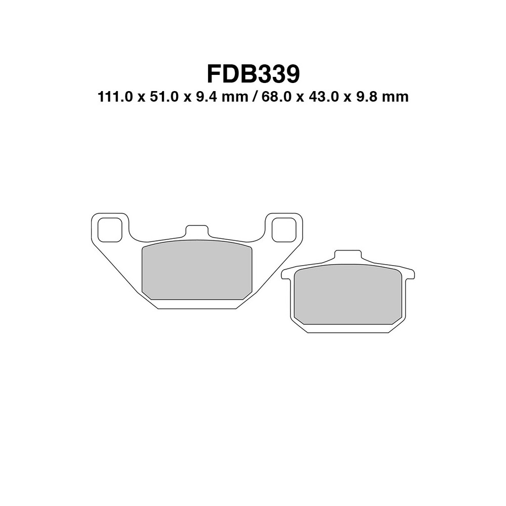 Pastiglie Ferodo FDB339P per KAWASAKI EL Eliminator 250 91-94 e altri modelli Pastiglie Freno Ferodo