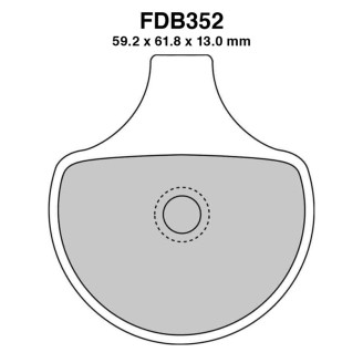 Pastiglie Ferodo FDB485P per HARLEY DAVIDSON FLHT Electra Glide 40 86-99 e altri modelli Pastillas de freno Ferodo