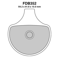 Ferodo Brake Pads FDB352P for HARLEY DAVIDSON XLH Sportster 883 92-93 and other model Brake Pads Ferodo