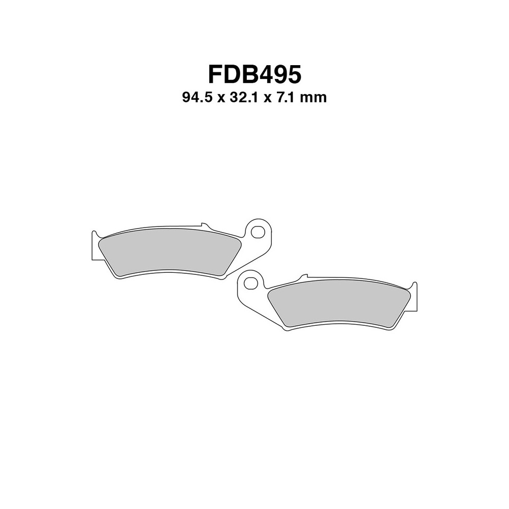 Pastiglie Ferodo FDB495P per HONDA CR 125/250/500 R 87-94 e altri modelli Pastillas de freno Ferodo