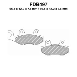 Ferodo Brake Pads FDB497ST for HONDA Rebel 125 95-97 and other model Brake Pads Ferodo