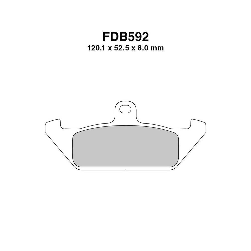 Pastiglie Ferodo FDB592P per CAGIVA Elefant 750 87-89 e altri modelli Pastillas de freno Ferodo