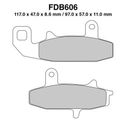 Pastiglie Ferodo FDB606P per SUZUKI : DR S Big 750 89-89 DR S Big 750 88-88 DR Big S 800 90-90 DR-Z 800 88-89 DR R 650 91-95 Bremsbeläge Ferodo