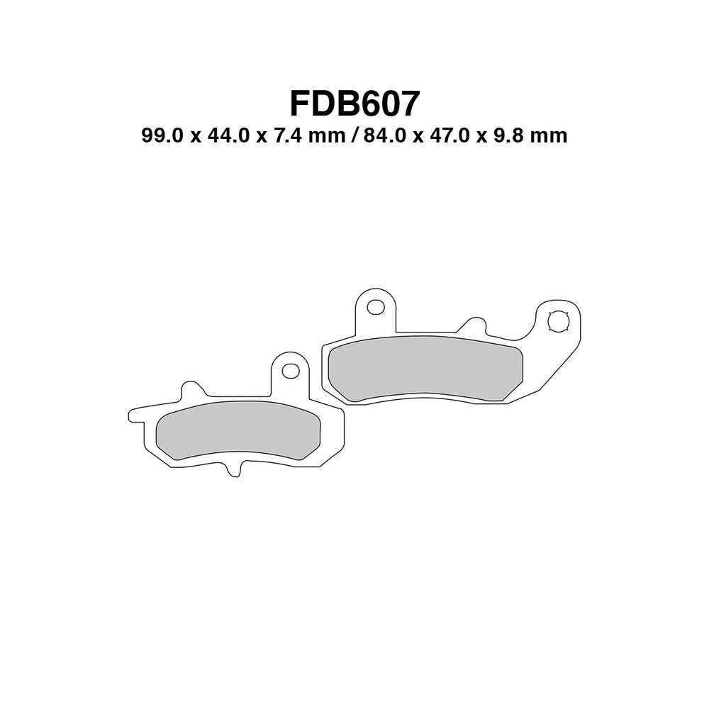 Pastiglie Ferodo FDB607P per SUZUKI DR 650 R 91-95 e altri modelli Plaquettes de frein Ferodo