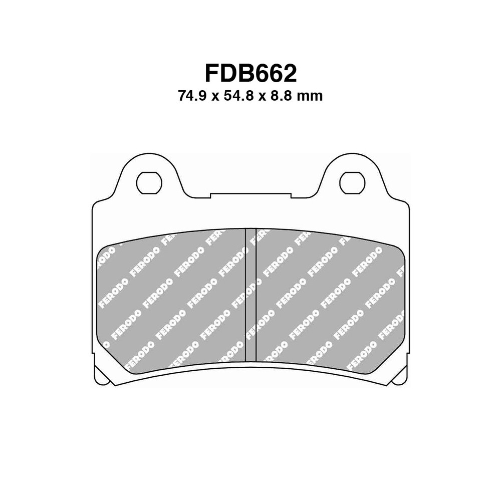 Pastiglie Ferodo FDB662P per YAMAHA : XVZ A Royal Star 00 96-01 XJ F Diversion 900 95-95 FZR Genesis 750 87-87 XJR 00 94-94 TDM 850 96-01 FJ 00 91-95 FJ 00 88-89 Pastiglie Freno Ferodo