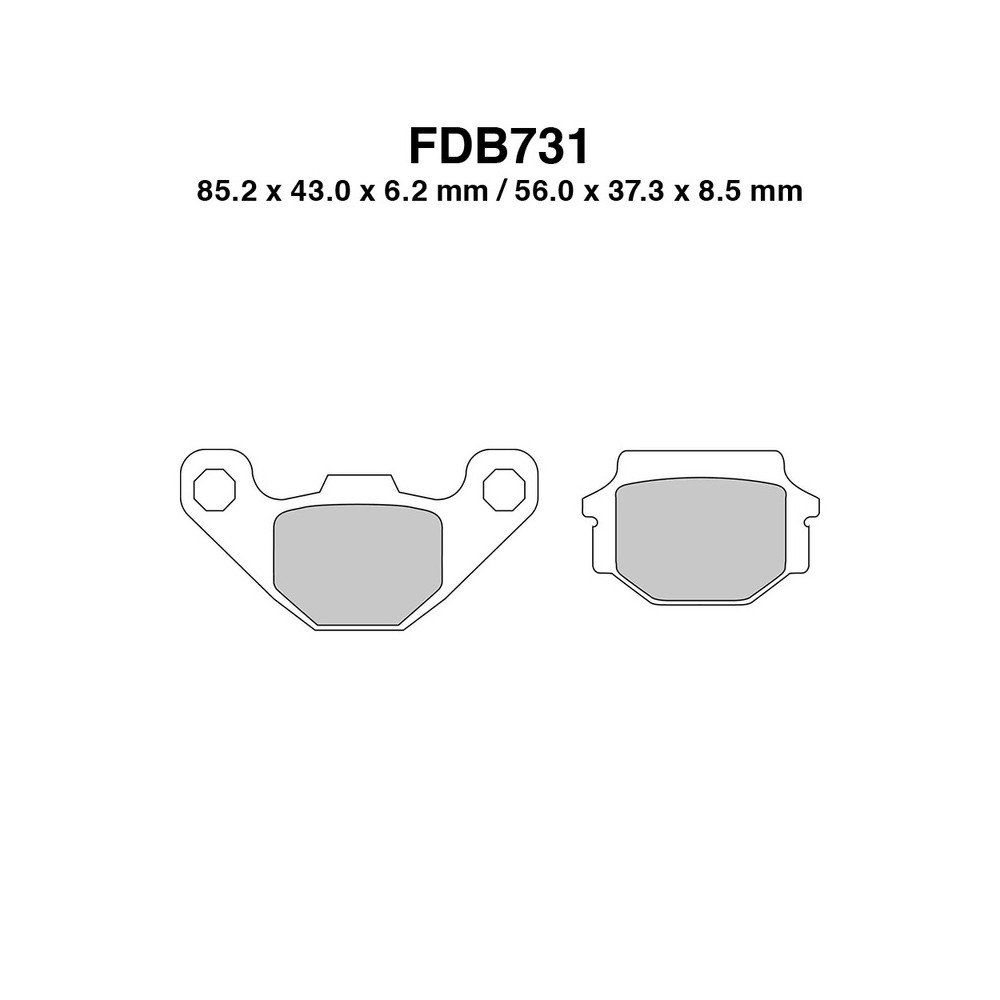 Pastiglie Ferodo FDB731P per APRILIA Scarabeo Street 50 4T 4V 10-13 e altri modelli Bremsbeläge Ferodo