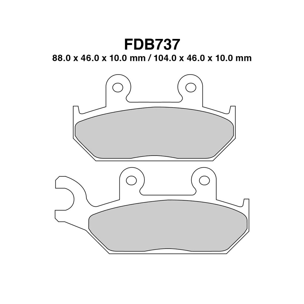 Pastiglie Ferodo FDB737P per YAMAHA : XT Z Tenere 660 91-98 XT Z Tenere 600 91-91 Artesia 400 91-91 XT K 600 95-03 XT K 600 91-94 XT E 600 95-03 XT E 600 91-94 Plaquettes de frein Ferodo