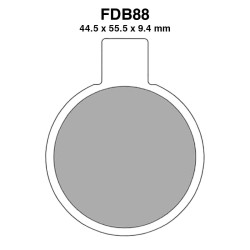 Ferodo Brake Pads FDB88P for NORTON Commando 850 73-77 Brake Pads Ferodo