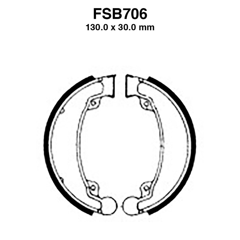 Ganasce Ferodo FSB706 per HONDA CB Night Hawk 250 91-01 e altri modelli Ganasce Freno Ferodo