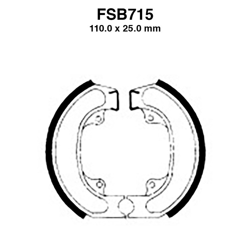 Ganasce Ferodo FSB715 per HONDA : Sh Fifty 50 88-94 Sh Fifty 50 88-94 Ganasce Freno Ferodo