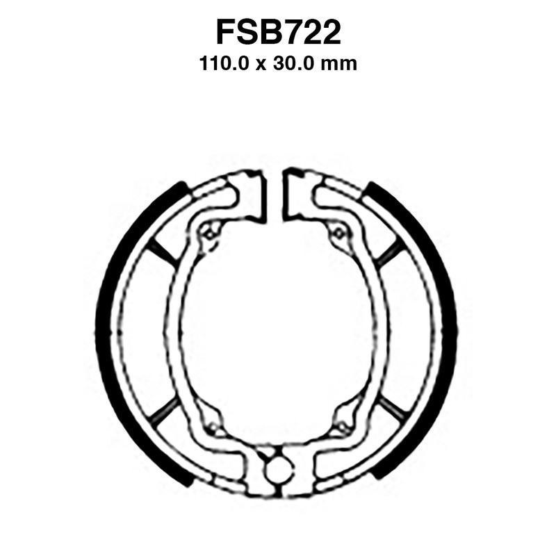 Ferodo Brake Shoes FSB722 for SUZUKI RV Van Van 200 16 and other model Ganasce Freno Ferodo