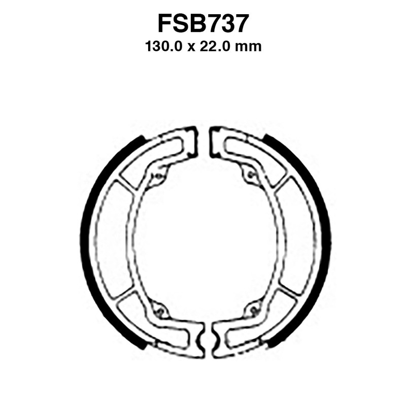 Ganasce Ferodo FSB737 per YAMAHA : TY S 250 84-90 YZ 125 85-87 YZ 125 83-84 IT 200 84-84 IT 200 84-84 Ganasce Freno Ferodo