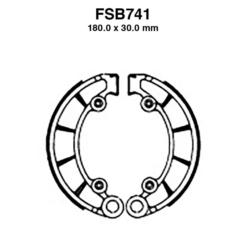 Ganasce Ferodo FSB741 per HONDA : CB K 550 78-78 CB F 550 78-78 Ganasce Freno Ferodo