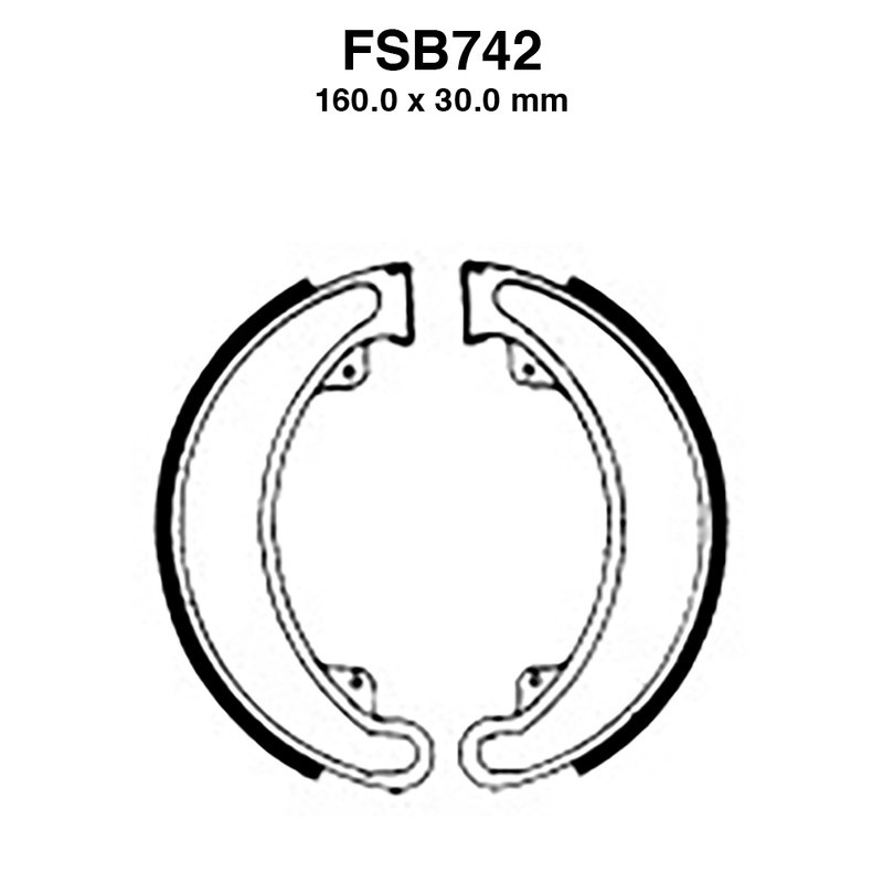 Ferodo Brake Shoes FSB742 for HONDA CB 250 73-76 and other model Ganasce Freno Ferodo