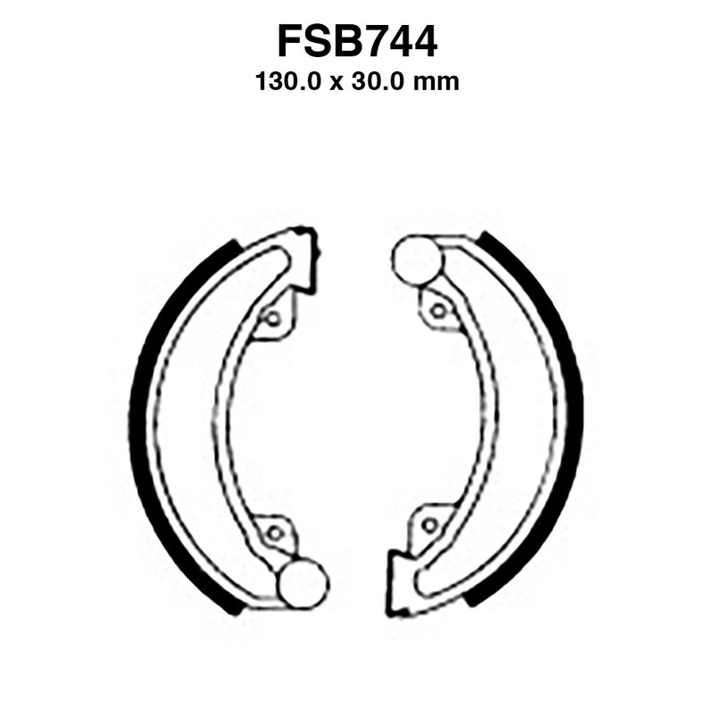 Ganasce Ferodo FSB744 per HONDA : CR 480 Rc 480 82-82 XR R 500 81-83 XR R 250 81-83 CR RS 250 0-78 CR R 450 81-81 CR R 250 81-81 Ganasce Freno Ferodo