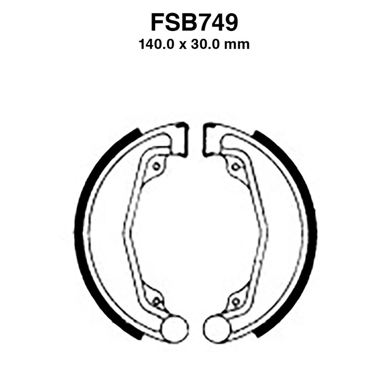 Ferodo Brake Shoes FSB749 for HONDA CB250RS 81-84 and other model Ganasce Freno Ferodo