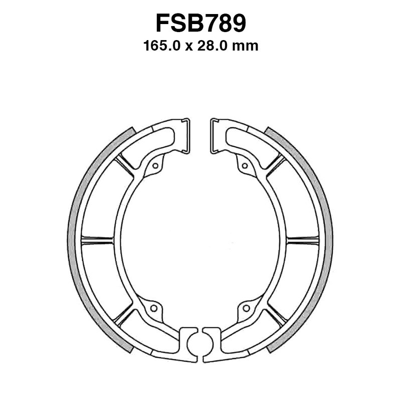 Ferodo Brake Shoes FSB789 for SUZUKI Quad: LT-F F Quadrunner 250 99-02 LT-F Quadrunner 250 88-01 Ganasce Freno Ferodo