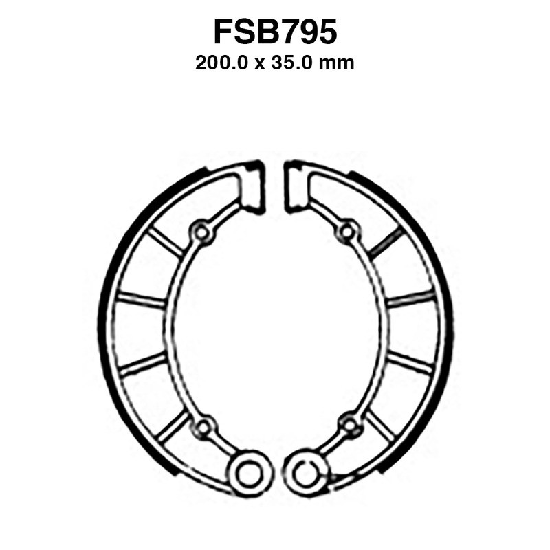 Ganasce Ferodo FSB795 per KAWASAKI : Z 900 77-78 Ganasce Freno Ferodo