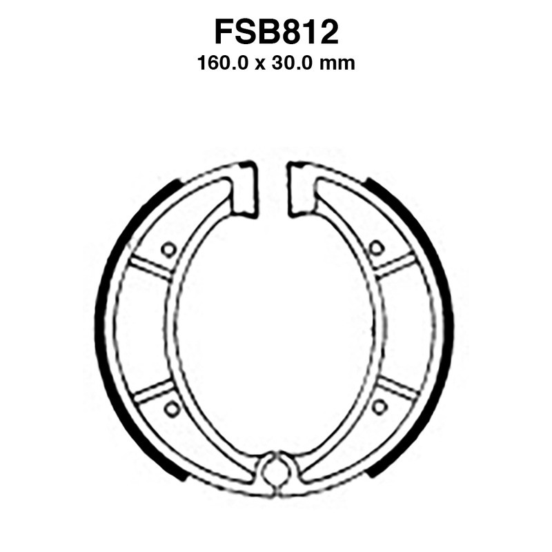 Ferodo Brake Shoes FSB812 for HUSQVARNA WR 400 85-87 and other model Ganasce Freno Ferodo